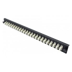 Dexlan 395441 Dexlan LWL Frontplatte bestückt für LWL Spleißbox, 24 x ST Monomode