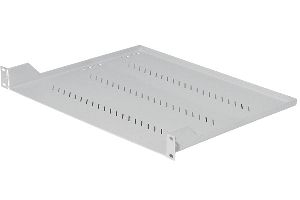 Triton RAC-UP-350-A1 Triton 19" Fachboden für Wandgehäuse und Netzwerkschränke, 1 HE, Tiefe 350 mm, 40 kg, hellgrau RAL 7035