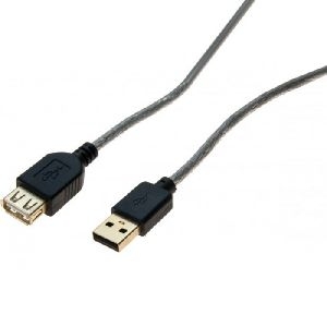 Exertis Connect 532437 USB 2.0 Verlängerungskabel Premium, vergoldet,