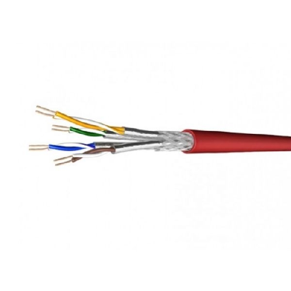 Draka 60108960 Draka Patchkabel UC900 FLEX, Cat. 7, S/FTP, halogenfrei, rot, 100 m Ring