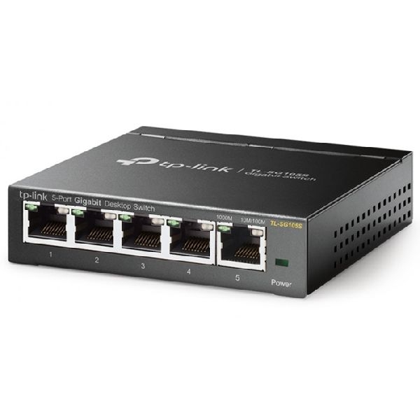 TP-Link TL-SG105S TP-Link Gigabit Switch TL-SG105S, 5 Port, Desktop