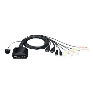 Aten CS22H-AT ATEN CS22H 2-Port 4K USB HDMI-Kabel KVM-Switch mit Remote Port Selector