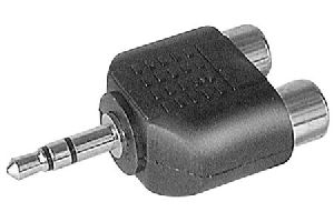 Exertis Connect 720140 Cinchadapter 3,5 mm Stereo Klinkenstecker an 2 x Cinch Buchse