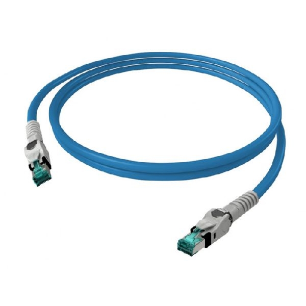 EasyLan CP1OBMSMS0100 EasyLan VarioBoot Patchkabel Cat.6A (ISO/IEC), winkelbar, S/FTP, blau, 10,0 m