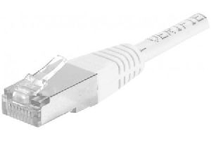 Dexlan 858360 Dexlan Patchkabel Cat. 6A, S/FTP (PiMF), weiß, 0,5 m
