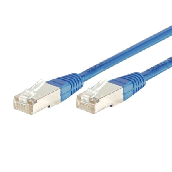 Dexlan 858321 Dexlan Patchkabel Cat. 6A, S/FTP (PiMF), blau, 7,5 m