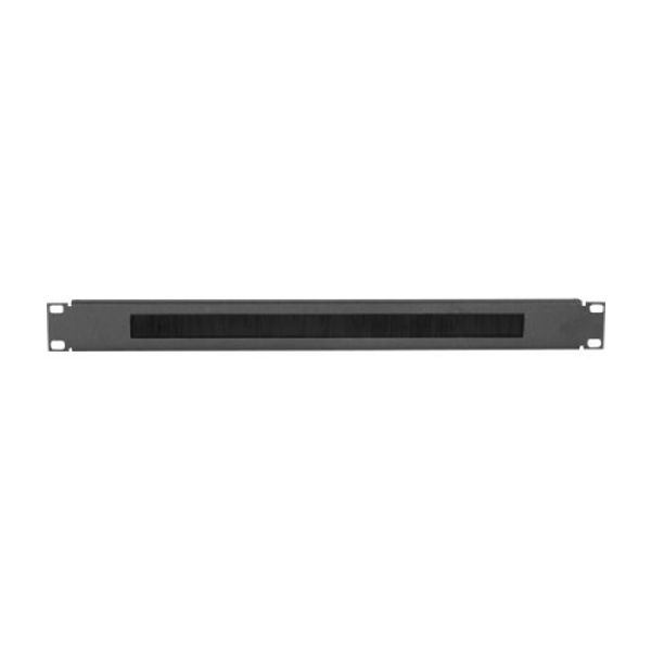 Dexlan 754452 Dexlan 19" Kabeldurchführungsplatte mit Bürstenkamm, 1HE, schwarz