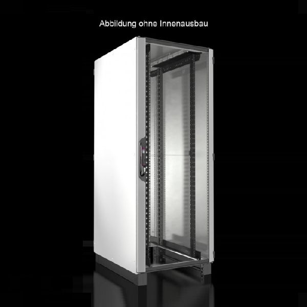 Rittal 7993619 Rittal 19" Netzwerkschrank PRO LINE, 42 HE, 800 x 1000 mm, Sichttür vorn, Stahlblechtür hinten, lichtgrau RAL 7035