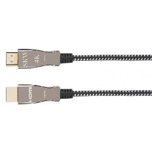 Exertis Connect 643440 Exertis Connect Ultra High-Speed HDMI 2.0 AOC Hybrid-Kabel, 8K@30Hz, 4:4:4, HDMI St. A / HDMI St. A, schwarz/grau, 50,0 m