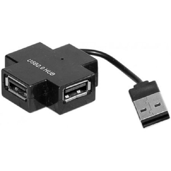 Exertis Connect 21111 USB 2.0 Hub, 4 Port mit 10cm Anschlusskabel