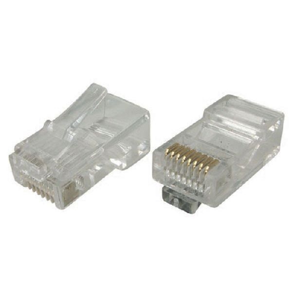 Tecline 996787 Modularstecker für Flachkabel, ungeschirmt, 8P8C (RJ45), VE: 10