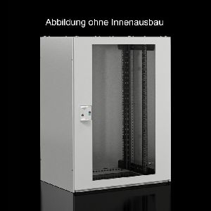 Rittal 7993623 Rittal 19" Netzwerkschrank BASIC LINE, 24 HE, 800 x 800 mm, Sichttür vorn, Stahlblechtür hinten, lichtgrau RAL 7035
