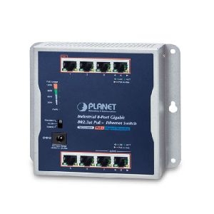 Planet WGS818HP Planet Industrial Gigabit Switch WGS818HP, 8 Port PoE+, für Wandmontage