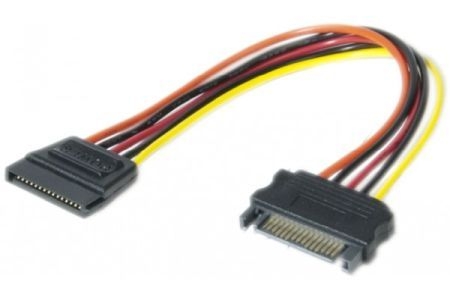 Exertis Connect 147564 SATA Stromverlängerungskabel, SATA Stecker an SATA Buchse, 0,2 m