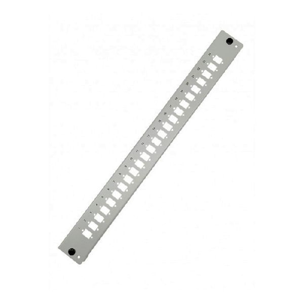 Tecline 20500008 Tecline Frontblende für 19" Spleißbox 1 HE, 24x LC Duplex, SC / E2000 / LSH Simplex, lichtgrau RAL 7035