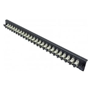 Dexlan 395435 Dexlan LWL Frontplatte bestückt für LWL Spleißbox, 24 x LC APC Duplex Monomode