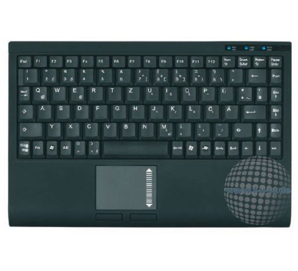 KeySonic ACK-540U+ Keysonic Mini-Tastatur ACK-540 U+ mit Touchpad, USB, schwarz