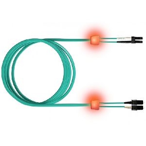 EasyLan LSD32100030 EasyLan LWL Duplex LED-Patchkabel OM3, 50/125 µm, LC/SC, aqua, 3,0 m