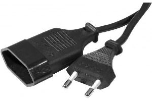 Exertis Connect 573721 Netzverlängerungskabel, Eurostecker an Eurobuchse, schwarz, 1,8 m