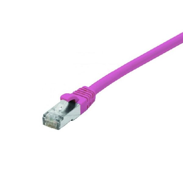 Exertis Connect 854438 Patchkabel Cat. 6, F/UTP, halogenfrei, mit Rastnasenschutz, rosa, 15,0 m