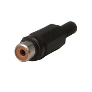 Tecline 10806B Cinch Buchse, Kennung schwarz, für Kabeldurchmesser bis 4 mm