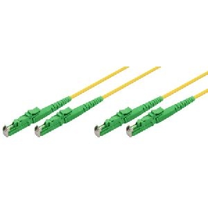 Exertis Connect 39978802 LWL Patchkabel, 9/125 µm, OS2-Faser, 2x E2000/APC 8° Stecker/Stecker, 2,0 m, gelb