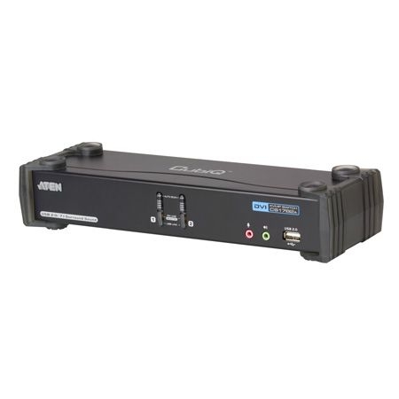 Aten CS1782A ATEN DVI KVM Switch mit 7.1 Audio, NVIDIA 3D, USB, 2-fach, Desktop, mit Anschlusskabeln