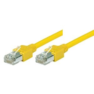 Tecline 719003Y Tecline Patchkabel Cat. 5e, S/UTP, hochflexibel, gelb, 0,3 m