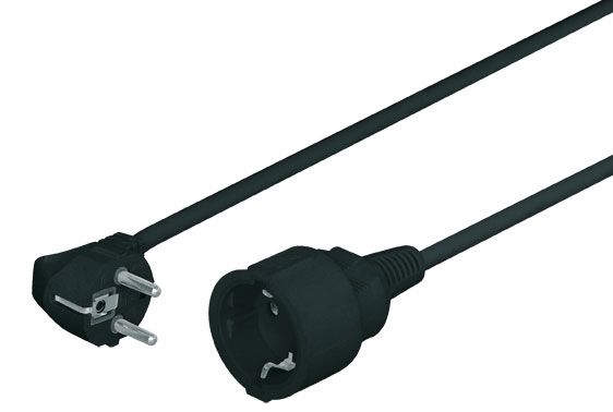 Bachmann 341189 Bachmann Schutzkontakt-Verlängerungskabel, schwarz, 10,0 m