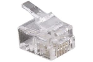 Exertis Connect 920430 Modularstecker für Flachkabel, ungeschirmt, 6P4C (RJ11), VE: 10