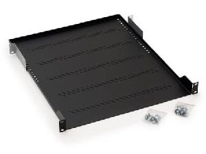 Triton RAB-UP-350-A1 Triton 19" Fachboden für Wandgehäuse und Netzwerkschränke, Frontmontage 1 HE, Tiefe 350 mm, 40 kg, schwarz RAL 9005