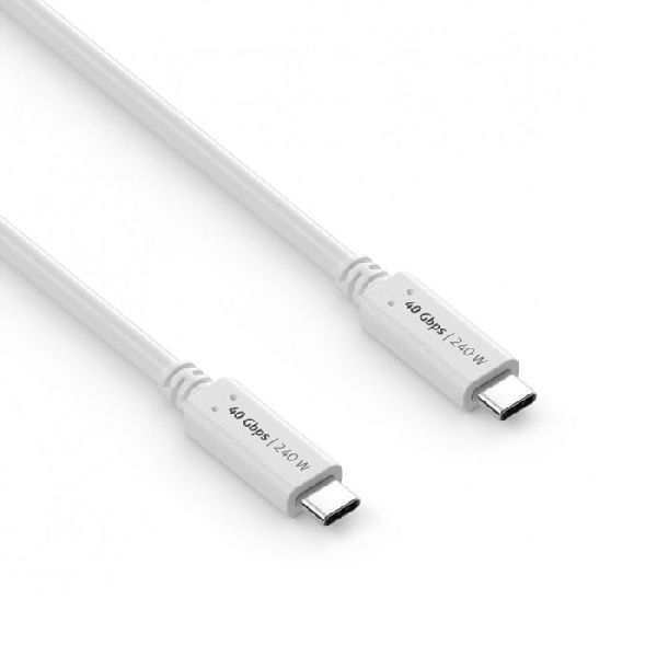PureLink IS2530-010 Purelink USB 4 Gen. 3x2 Kabel, 40 Gbps, EPR 240 Watt, USB St. C / St. C, weiß, 1,0 m