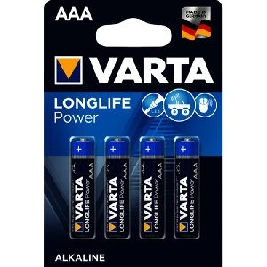 Varta 4903121414 VARTA Batterie Alkaline, Longlife Power, Micro, AAA, LR03, 1.5V, Retail Blister (4-er Pack)