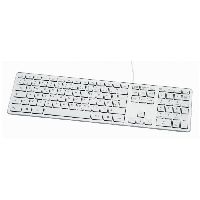 Dacomex 225096 Dacomex MK340 USB PC Tastatur im Mac Design, silber