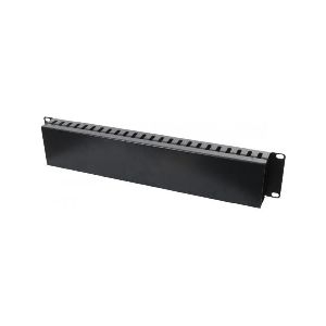Dexlan 754535 Dexlan 19" Kabelrangierfrontplatte, 2HE, schwarz