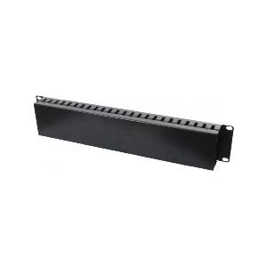Dexlan 754535 Dexlan 19" Kabelrangierfrontplatte, 2HE, schwarz
