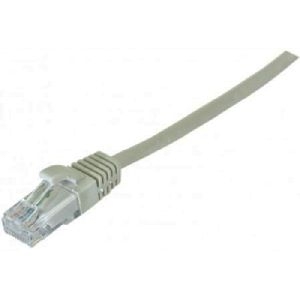 Exertis Connect 859457 Patchkabel Cat. 6A, U/UTP, mit Rastnasenschutz, grau, 20,0 m