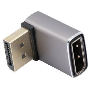 Exertis Connect 640148 DisplayPort 1.4 Winkeladapter, vertikal, 270°, 8K UHD, DisplayPort St. / DisplayPort Bu.