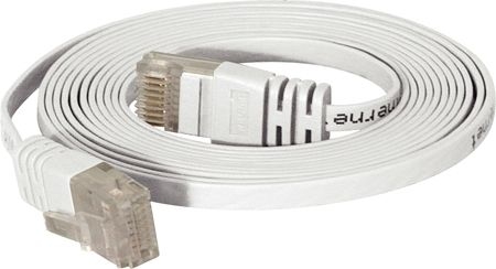S-Conn 75713-SLW High Quality Flachband Patchkabel Cat. 6, U/UTP, weiß, 3,0 m
