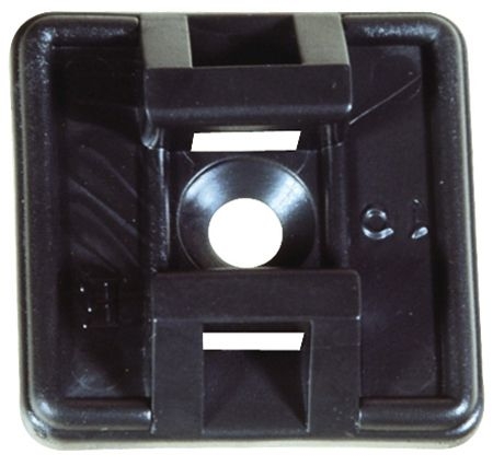 Tecline 690048S Befestigungssockel für Kabelbinder bis 4,8 mm Breite, schwarz, VE 100 Stück
