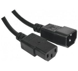 Exertis Connect 808039 Kaltgeräte-Verlängerungskabel, Kaltgerätestecker auf Kaltgerätekupplung, 0,6 m, schwarz