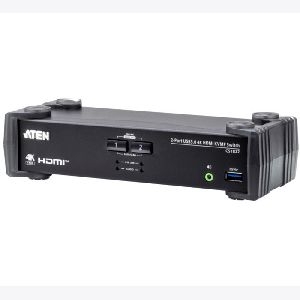 Aten CS1822 ATEN 2-Port USB 3.0 4K HDMI KVMP Switch CS1822 mit Audio Mixer Modus, mit Anschlusskabeln