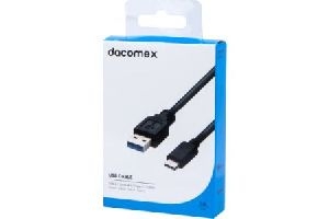 Dacomex 199050 Dacomex USB 3.1 Kabel, USB Type-C (TM) / USB St. A, schwarz, 1,0 m, in Retailverpackung