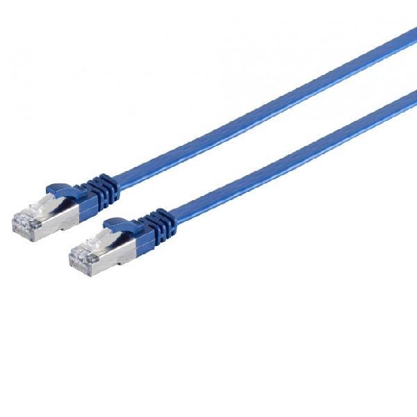 shiverpeaks BS75511-SL0.5B shiverpeaks Flachband Patchkabel Cat. 6A, U/FTP, blau, 0,5 m