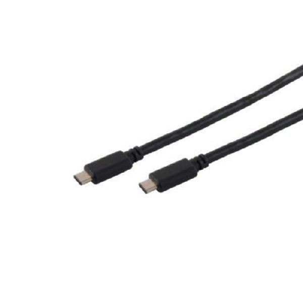 S-Conn 399055015 S-Conn USB 3.2 Gen. 2 Kabel, bis 60 Watt, USB St. C/ USB St. C, schwarz, 1,5 m