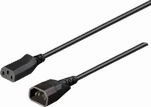 Bachmann 356119 Bachmann Kaltgeräteverlängerungskabel, C14 Stecker C13 Buchse, 0,5 m, schwarz