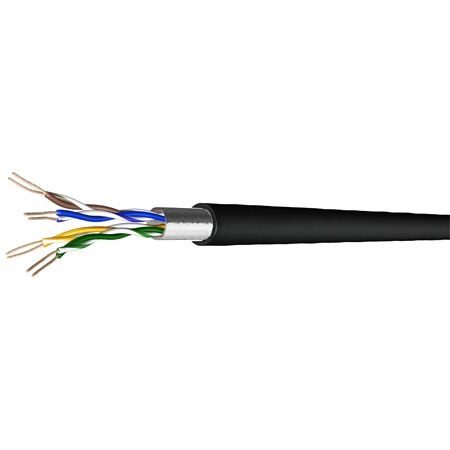 Draka 60015767 Draka Patchkabel UC300 S26, Cat. 5e, F/UTP, halogenfrei, schwarz, 1000 m Einwegtrommel