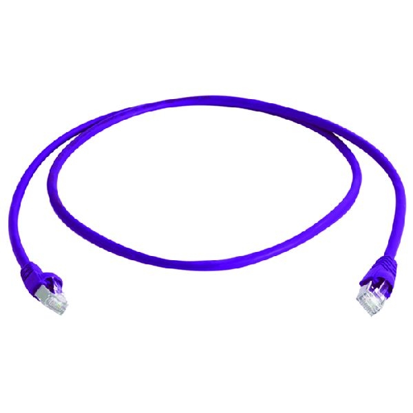 Telegärtner 100008302 Telegärtner Patchkabel Cat. 6A ISO/IEC, S/FTP (PiMF), halogenfrei, violett, 1,5 m