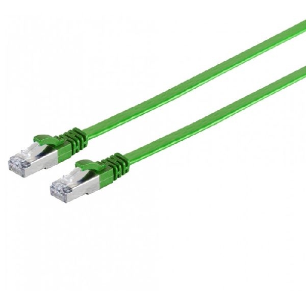shiverpeaks BS75515-SLG shiverpeaks Flachband Patchkabel Cat. 6A, U/FTP, grün, 5,0 m
