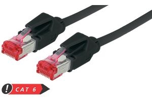 Tecline 718015S Patchkabel S/FTP, PiMF, CAT.6 EIA/TIA, Class E, schwarz, 1,5 m
